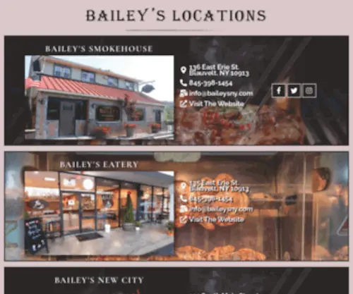 Baileysny.com(Bailey's Smoke House) Screenshot