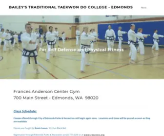 Baileystraditionaltkd.com(Bailey's Traditional Taekwon Do College) Screenshot