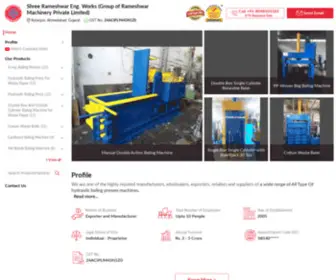 Bailingpressmachine.com(Manufacturer of Paper Baling Press Machine & Hydraulic Baling Press by Shree Rameshwar Eng) Screenshot