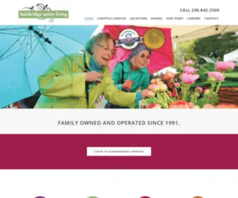 Bainbridgeseniorliving.com(FAMILY OWNED AND OPERATED SINCE 1991. We provide 4 lifestyle choices) Screenshot