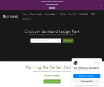 Bainland.co.uk(Luxury rural lodge retreats in Lincolnshire) Screenshot