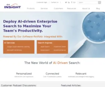 Bainsight.com(Our enterprise search software portfolio) Screenshot