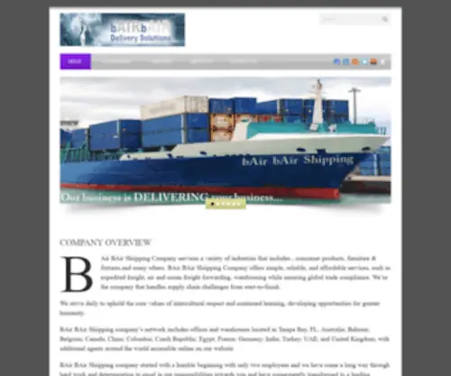 Bairbairshipping.com(BAir BAir Courier Services) Screenshot