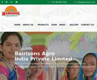 Bairisons.com(Bairisons Agro Products In Hydeabad) Screenshot