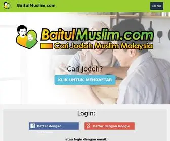 Baitulmuslim.com(Cari Jodoh Muslim Malaysia) Screenshot