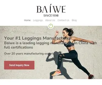 Baiweleggings.com(Baiwe is a professional leggings manufacturer) Screenshot