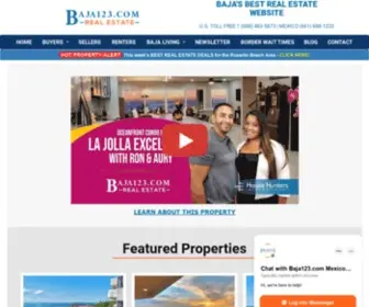 Baja123.com(Baja's Best Real Estate Website) Screenshot