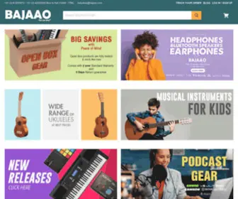 Bajaao.com(Buy Musical Instruments & Audio Equipment Online in India at Bajaao) Screenshot