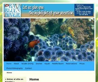 Bajabluediver.com(Baja Blue Diver) Screenshot