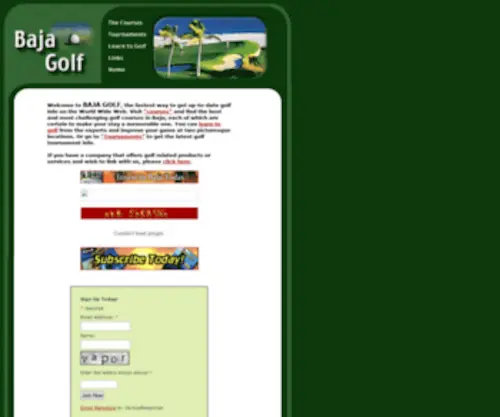 Bajagolf.com(Baja Golf) Screenshot