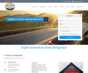 Bajakiautosiskola.hu(Bajáki) Screenshot