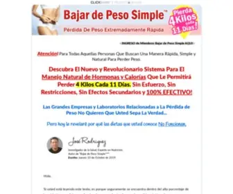 Bajardepesosimple.com(Bajar de Peso Simple™) Screenshot