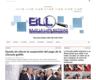 Bajolalupanoticias.com.ar(Bajo la Lupa) Screenshot