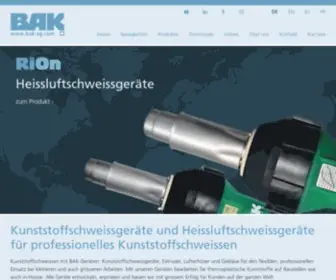 Bak-AG.com(Kunststoffschweissgeräte) Screenshot