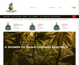 Bakedbeansseeds.com(Providing Quality Cannabis Seeds in the United States and Canada) Screenshot