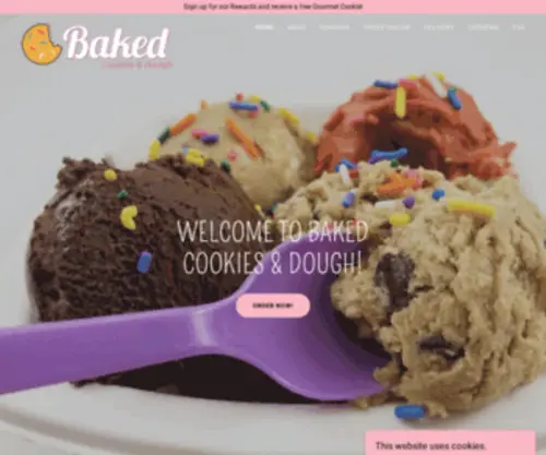 Bakedcary.com(Baked Cookies & Dough) Screenshot