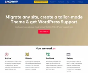 Bakemywp.com(24/7 WordPress Support) Screenshot