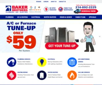 Bakerbrothersplumbing.com(Dallas Plumbing) Screenshot