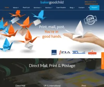 Bakergoodchild.co.uk(UK's leading mailing house providing fast and efficient print and mail services as well as) Screenshot