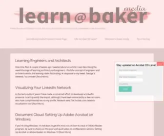 Bakermedia.co(Adobe Acrobat and InDesign courses brought to you by donna baker) Screenshot