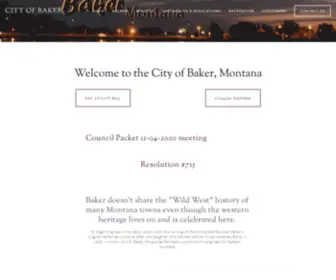 Bakermontana.us(City of Baker) Screenshot