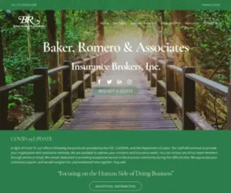 Bakerromero.com(Insurance Brokers) Screenshot