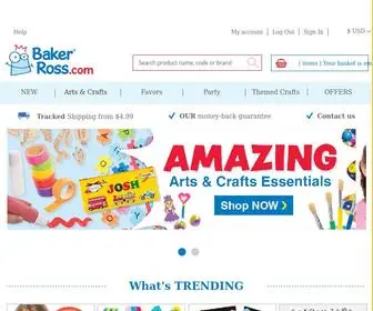 Bakerross.com(Arts and Crafts Shop) Screenshot