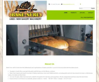 Bakesure.co.za(New/ Used Bakery Machinery) Screenshot