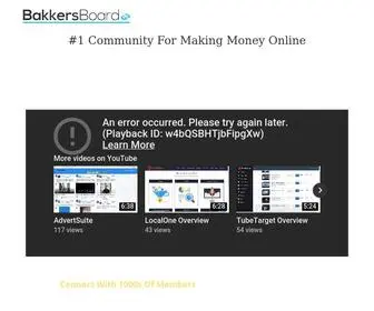 Bakkersboard.com(Join the #1 Internet Marketing Community today) Screenshot