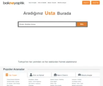 Bakneyaptik.com(Aradığınız Usta Burada) Screenshot