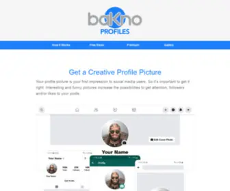 Baknoprofiles.com(Creative Profile Picture Tool) Screenshot