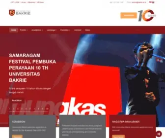 Bakrie.ac.id(Universitas Bakrie) Screenshot