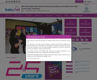 Bakutel.az(26th Azerbaijan International Telecommunications) Screenshot