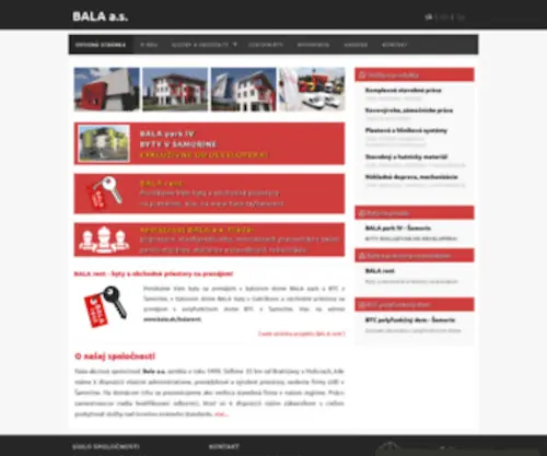 Bala.sk(Úvodná stránka) Screenshot