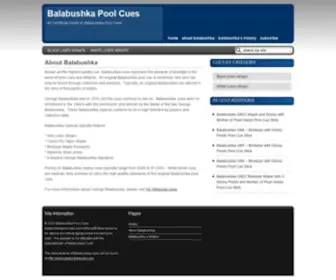 Balabushkapoolcues.com(Balabushka Pool Cues) Screenshot