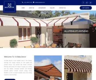 Baladecor.in(Retractable Awnings Manufacturer in Chennai) Screenshot