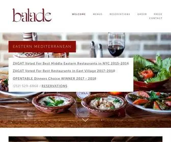 Baladerestaurants.com(Lebanese Restaurant NYC) Screenshot