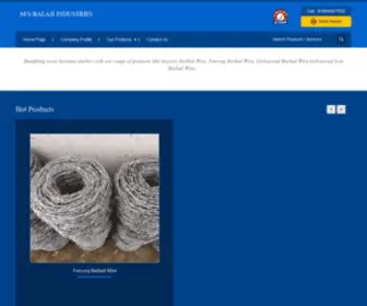 Balajibarbedwires.com(BALAJI SHUTTER AND PIPES) Screenshot