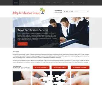 Balajicertification.com(Trademark Registration) Screenshot