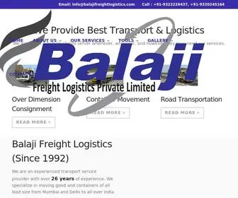 Balajifreightlogistics.com(Shipping Service Company) Screenshot