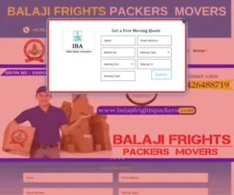 Balajifrightspackers.com(Balaji Frights Packers and Movers) Screenshot