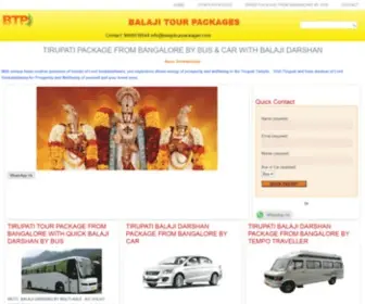 Balajitourpackages.in(TIRUPATI PACKAGE FROM BANGALORE) Screenshot