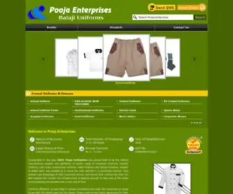 Balajiuniforms.com(Pooja Enterprises) Screenshot