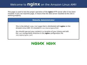 Balakapi.com(Test Page for the Nginx HTTP Server on the Amazon Linux AMI) Screenshot