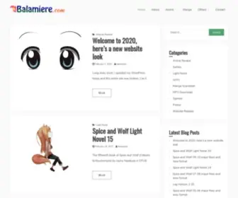 Balamiere.com(Anime, manga, lyrics, scanlation, review blog and more) Screenshot