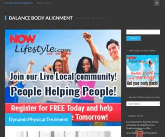 Balancebodyalignment.com(A Healthier Lifestyle is Only a Click Away) Screenshot