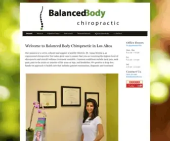 Balancedbc.com(Balanced Body Chiropractic in Los Altos. Dr. Sanaz Moeini) Screenshot