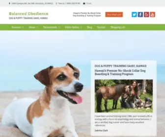 Balancedobedience.com(Balanced Obedience Dog and Puppy Training on Oahu) Screenshot