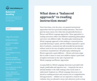 Balancedreading.com(Balancedreading) Screenshot
