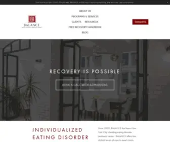 Balancedtx.com(BALANCE eating disorder treatment center) Screenshot